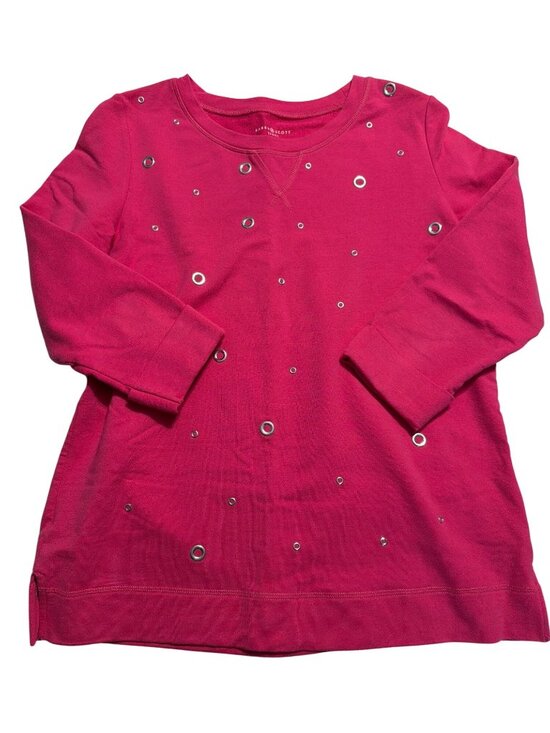Karen Scott Tops - Karen Scott Pink tunic with Silver grommets